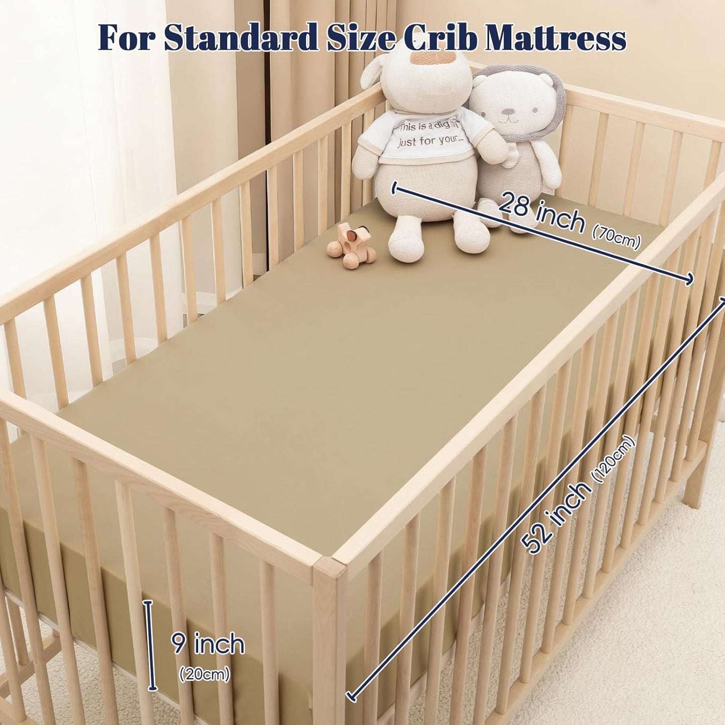 PHF 3 Pack Soft Mini Crib Sheets, Floral & Animal Pack N Play Sheets for Baby Boys Girls, No Slip Universal Fit for Pack N Play, Playard, Portable and Mini Crib Mattresses,Floral & Animal
