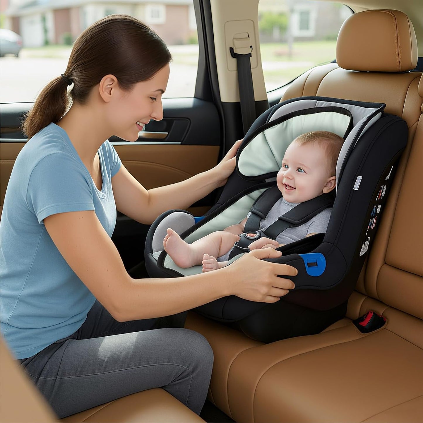 HunnmingRe 2 Pack Floral Car Seat Protector for Potty Training Waterproof Piddle Pad Cover from Spillages Nappy Leaks Toilet Training Anti Slip Backing Strollers Carseat Liner for Toddlers Babies