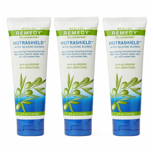 Medline MSC094534 Remedy Nutrashield Skin Protectant, (4 ounce), for use as a barrier cream, or dry or chapped skin, diaper rash, incontinence, IAD, or irritated skin