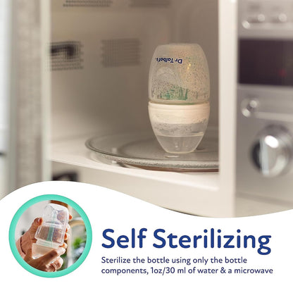 Dr. Talbot's Anti-Colic Bottles - 9 oz (2-Pack) - Baby Bottles for Newborn Babies 0+ Months - Self Sterilizing Newborn Bottles with Slow Flow Soft Flex Nipple and Advanced Venting System