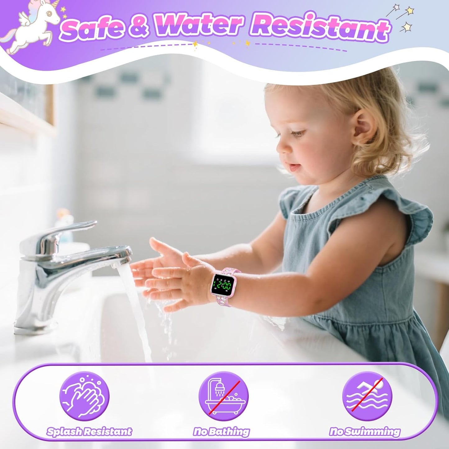 Potty Training Watch and Board Book for Kids: Water Resistant Potty Watches for Toddler Boys Rechargeable Toilet Reminder Dinosaur Toddler Watch 1-3 Birthday Gifts for 2 3 4 Year Old Boy (Blue)