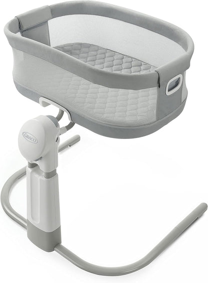 Graco® DreamMore Bedside, Newborn, Travel, Portable Bassinet for Newborn Babies to 6 Months, Willow