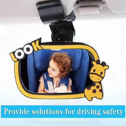 YUENTOEN Baby Mirror for Car, Clip-On Adjustable Car Baby Rearview Mirror to See Rear Facing Infants and Babies for Automotive