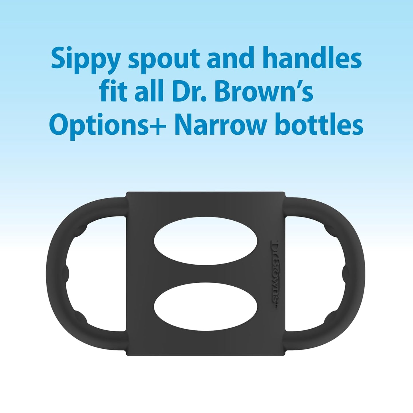 Dr. Brown's Milestones Narrow Sippy Spout Bottle with 100% Silicone, Easy-Grip Handles and Soft Sippy Spout, 8oz/250mL, Light Pink and Ecru, 2-Pack, 6m+