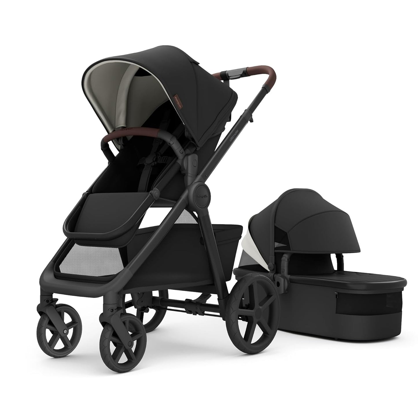 Mompush Ultimate2 Baby Stroller, Premium Convertible Full-Size Stroller for Toddler, Reversible Seat with One Hand Recline Adjustment, Car Seat Adapter Included
