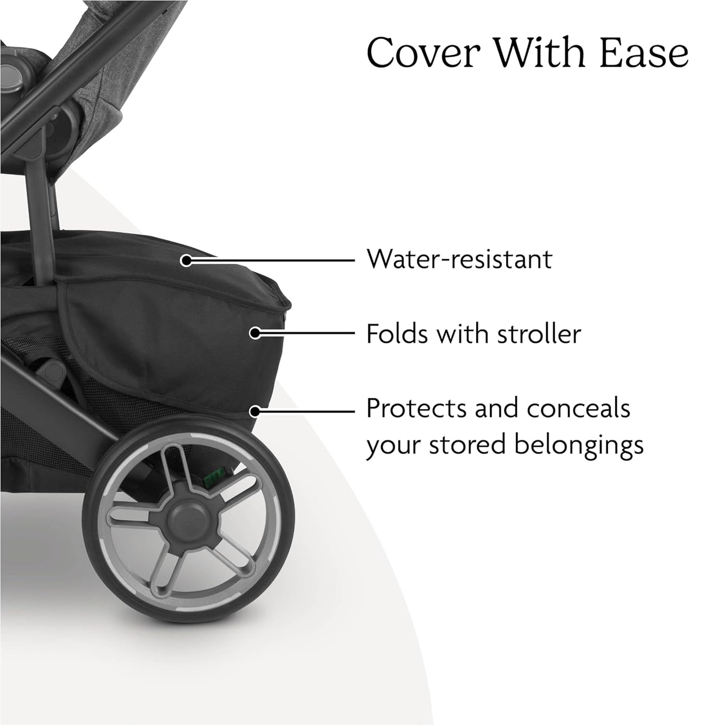 UPPAbaby Basket Cover for Cruz V2 and V3 Strollers - Water-Resistant - Protects and Conceals Belongings - Easy Attachment and Access