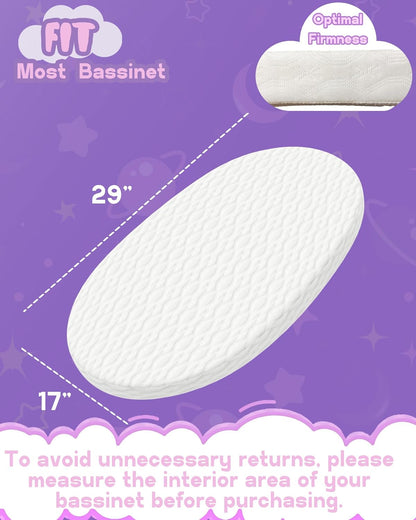 WELLZEE Pack N Play Mattress 36.5"x25", Fit for Dream On Me Nest/Zodiak/Zoom Portable, Pamo Babe Deluxe and Baby Trend Playard, Breathable & Washable Cover, Ultra-Suppotive Foam