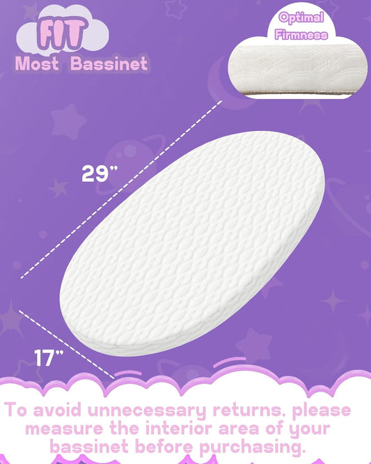 WELLZEE Pack N Play Mattress 36.5"x25", Fit for Dream On Me Nest/Zodiak/Zoom Portable, Pamo Babe Deluxe and Baby Trend Playard, Breathable & Washable Cover, Ultra-Suppotive Foam