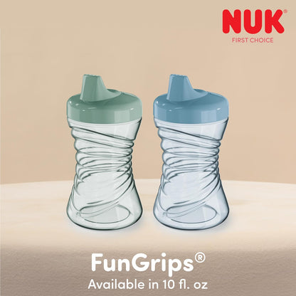 NUK Fun Grips Hard Spout Sippy Cup 10 oz. | Easy to Hold BPA Free Spill Proof Toddler Cup 4pk