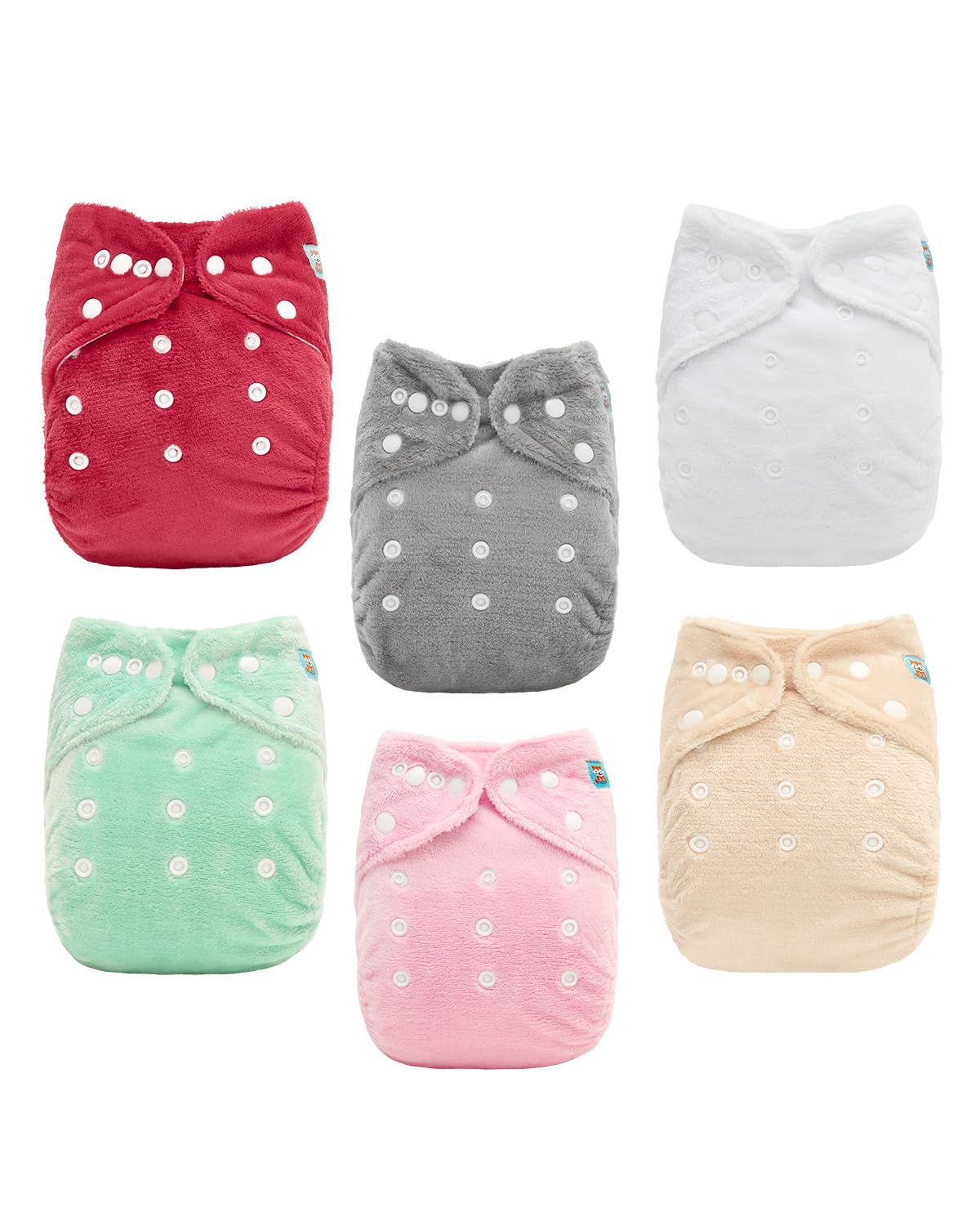 ALVABABY 12pcs Microfiber Inserts,Soft Cloth Diaper Liner,3-Layer Absorbent Inserts,Reusable for Baby Cloth Diapers 12T