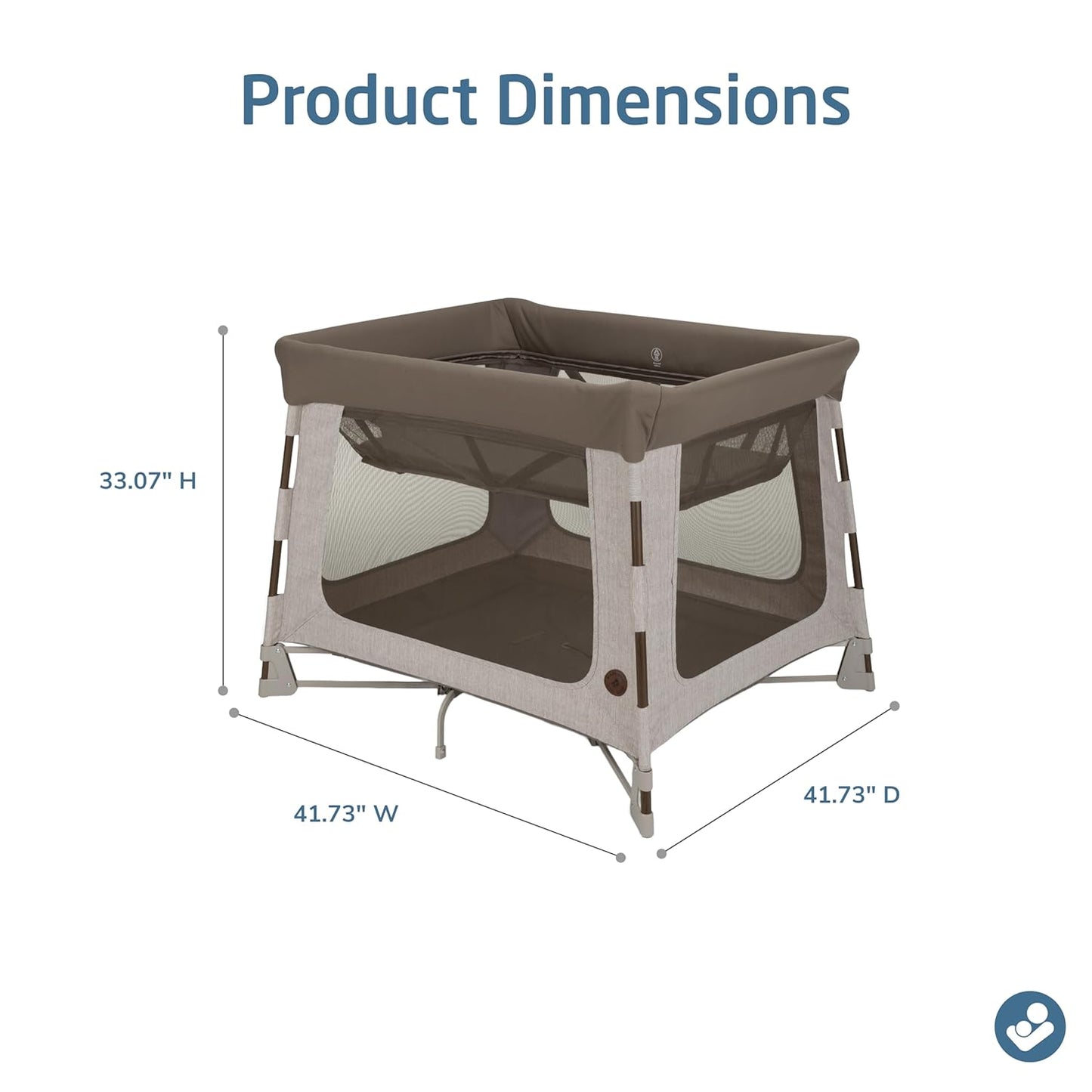 Maxi-Cosi Swift Baby Playard with Mat, Baby Playpen, Play Yard with Bassinet, Portable Playpen for Babies and Toddlers, Classic Oat