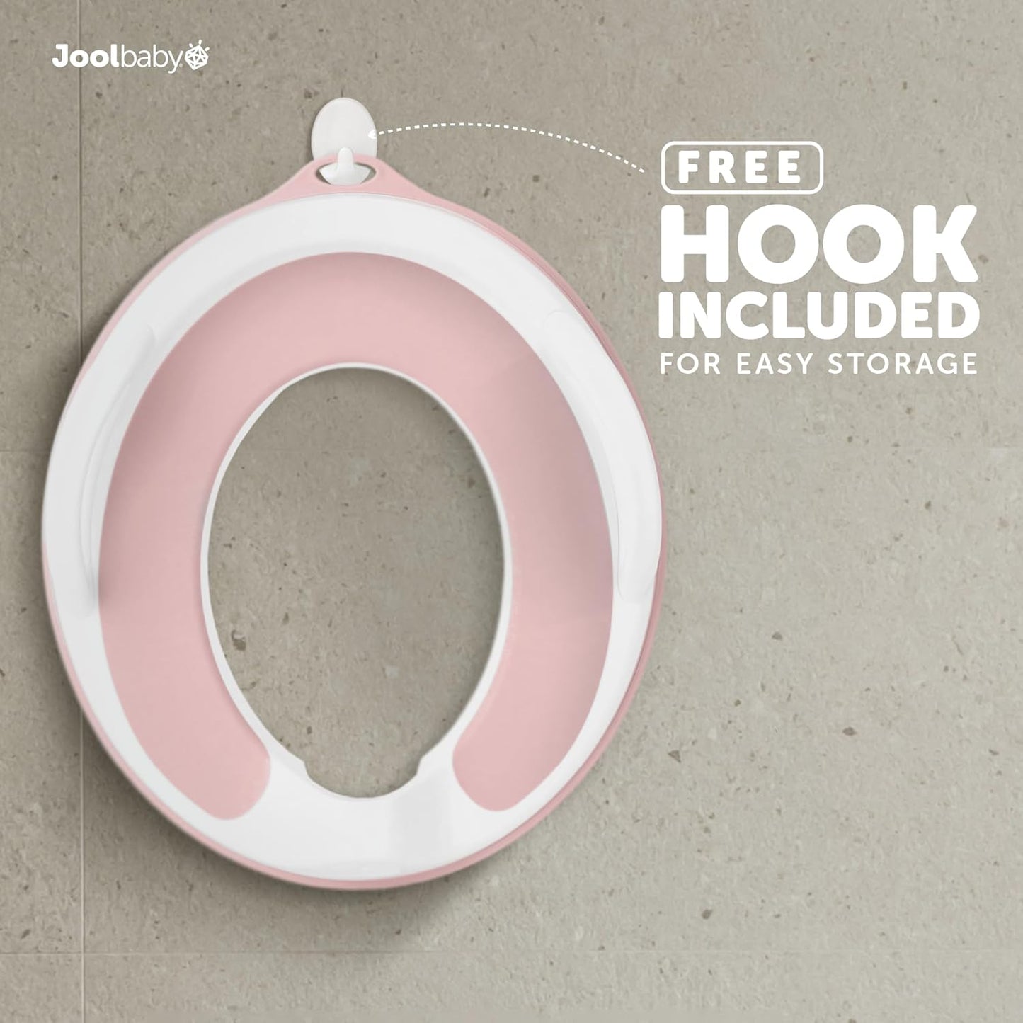 Jool Baby Potty Training Seat for Boys and Girls With Handles, Fits Round & Oval Toilets, Non-Slip with Splash Guard, Includes Free Storage Hook (Aqua)