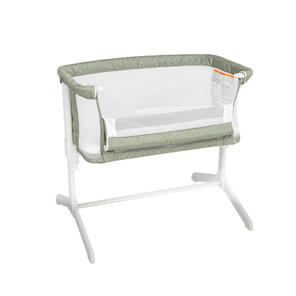 Baby Delight Beside Me Serenity Bassinet | Lightweight Bedside Sleeper & Baby Bassinet | 7-Position Height Adjustment | 100% GOTS Certified Organic Cotton Fabric | Organic Sage