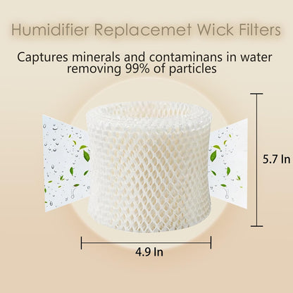 Humidifier Replacement Filter 2.0 Compatible with Canopy Bedside Humidifier and Nursery Humidifier, Made Natural Wood Pulp and Paper Wick Filter, 6 Week Lifespan Humidifier Wicking Filter Replacement