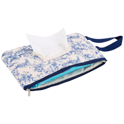 Quilted Baby Diaper and Wipes Pouch Portable Mommy Bag for Stroller Reusable Wipes Pouch with Lanyard for Casual Travel (Beige)