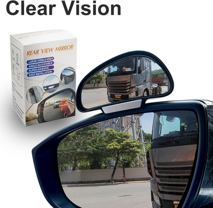 Blind Spot Mirror Adjustable 360 Degree Car Side Mirror, HD Glass Rear View Exterior Accessories Frame Thickness Less than 5MM for Car SUV (long-armed Right)