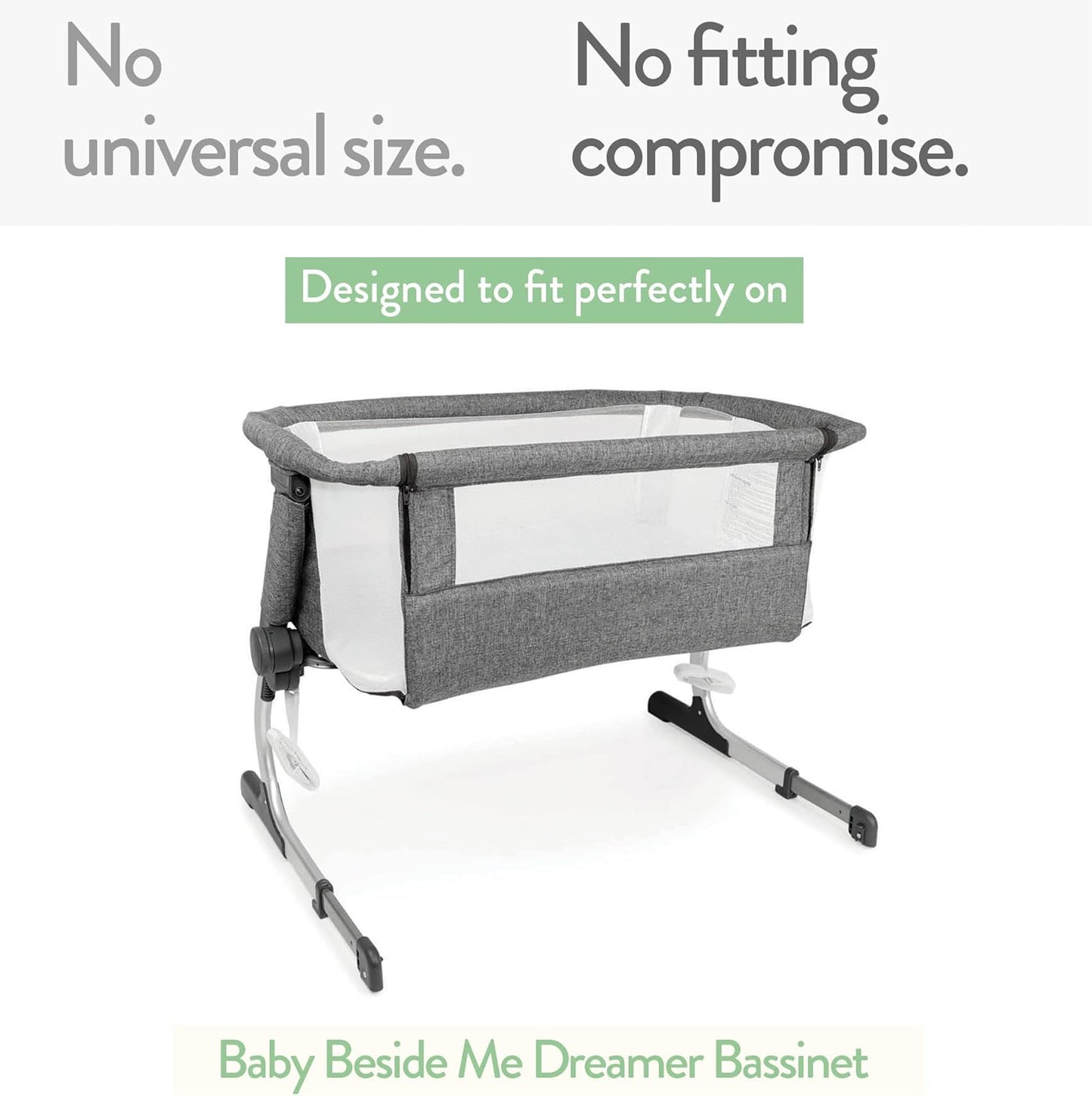 Bassinet Fitted Sheets 33x20 for Baby Beside Dreamer Bassinet & Bedside Sleeper – Snuggly Soft 100% Jersey Cotton – Dusty Blue + Navy – 2 Pack
