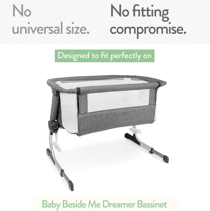 Bassinet Fitted Sheets 33x20 for Baby Beside Dreamer Bassinet & Bedside Sleeper – Snuggly Soft 100% Jersey Cotton – Dusty Blue + Navy – 2 Pack