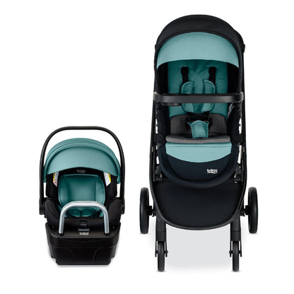 Britax Brook+ Modular Baby Stroller, Ultra-Lightweight Infant and Toddler Stroller with SafeWash Insert and 4 Ways to Stroll, Graphite Onyx