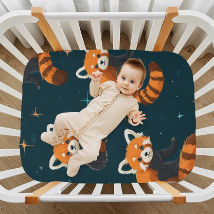Baby Crib Sheet Cute Goose Flowers Crib Mattress for Boys and Girls Playard Sheet Soft Breathable Fitted Baby Mattress Cover 52x28in