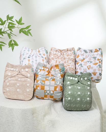 ALVABABY 12pcs Microfiber Inserts,Soft Cloth Diaper Liner,3-Layer Absorbent Inserts,Reusable for Baby Cloth Diapers 12T