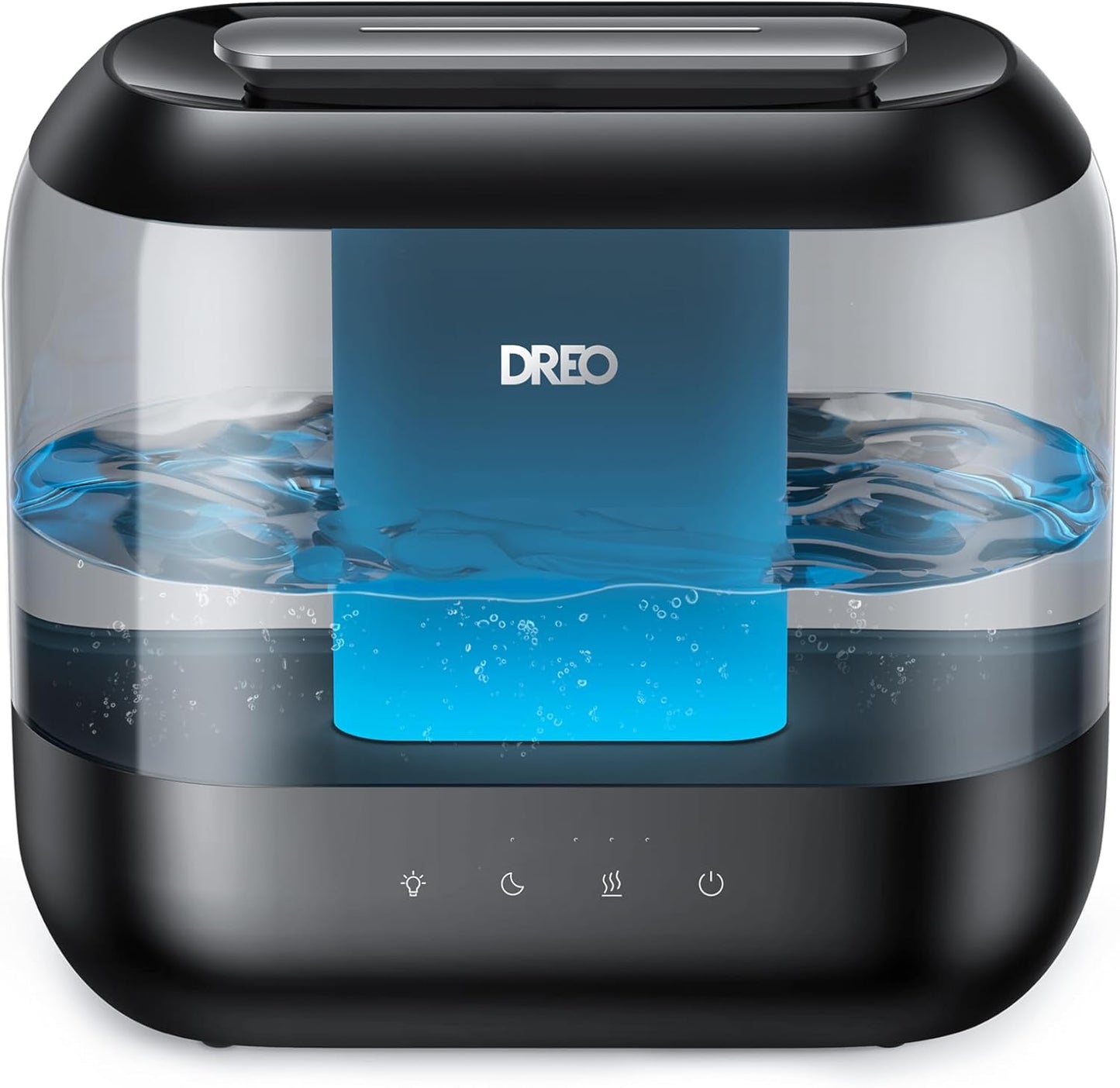 Dreo Humidifiers for Bedroom, 4L Top Fill for Large Room, 36H Runtime, 28 dB Quiet Supersized Cool Mist Air Humidifier for Baby Nursery, Plants, Indoor, Night Light, Easy to Clean & Fill, White