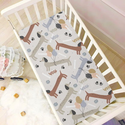 Fitted Crib Sheets Pink Checkered and Bows Stretchy Portable Playard Sheets for Baby Toddler, Breathable Soft Mini Crib Mattress 39 x 27 in for Boys and Girls