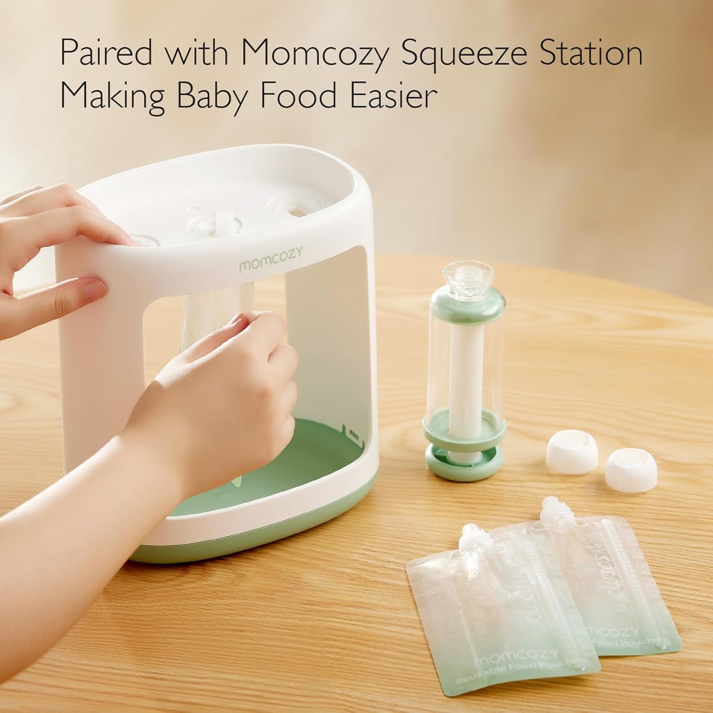 Momcozy Reusable Baby Food Pouches for Toddlers,BPA Free Plastic,Food Safe,Freezer Safe,Refillable for Applesauce Yogurt & Puree Squeeze Pouch,10 packs,5oz