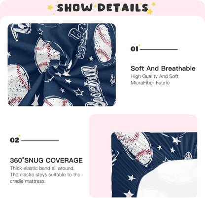 Baby Crib Sheet Cute Goose Flowers Crib Mattress for Boys and Girls Playard Sheet Soft Breathable Fitted Baby Mattress Cover 52x28in