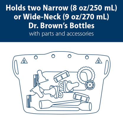 Dr. Brown's Microwave Steam Sterilizer Bag for Baby Bottles, Breast Pump Parts & Other Toddler Accessories, 100% Silicone, Reusable Sterilizing Bag