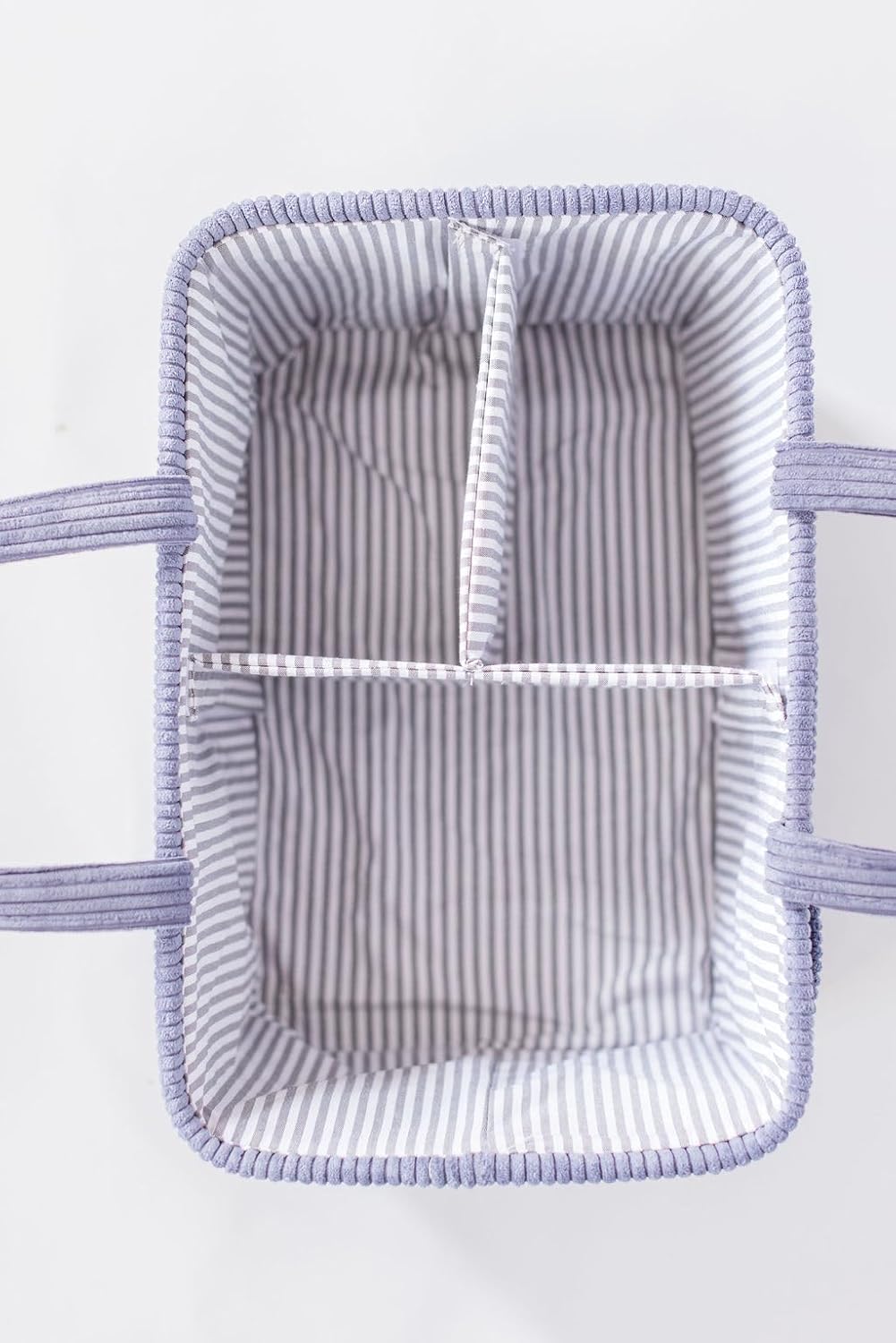 Diaper Caddy Organizer - Mint Curdoroy Baby Storage Bin for Nursery & Car | Baby Shower Basket & registry Essential