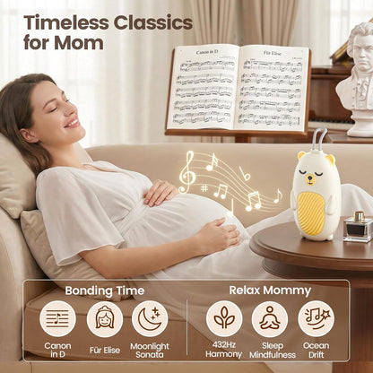 Vaydeer Baby Sound Machine for Sleep, White Noise Machine with 115 Sounds & 4 Modes, for New Moms & Newborns, Baby Sleep Soother, 54 dB Safe,Gift for Mom, Nursery Essentials