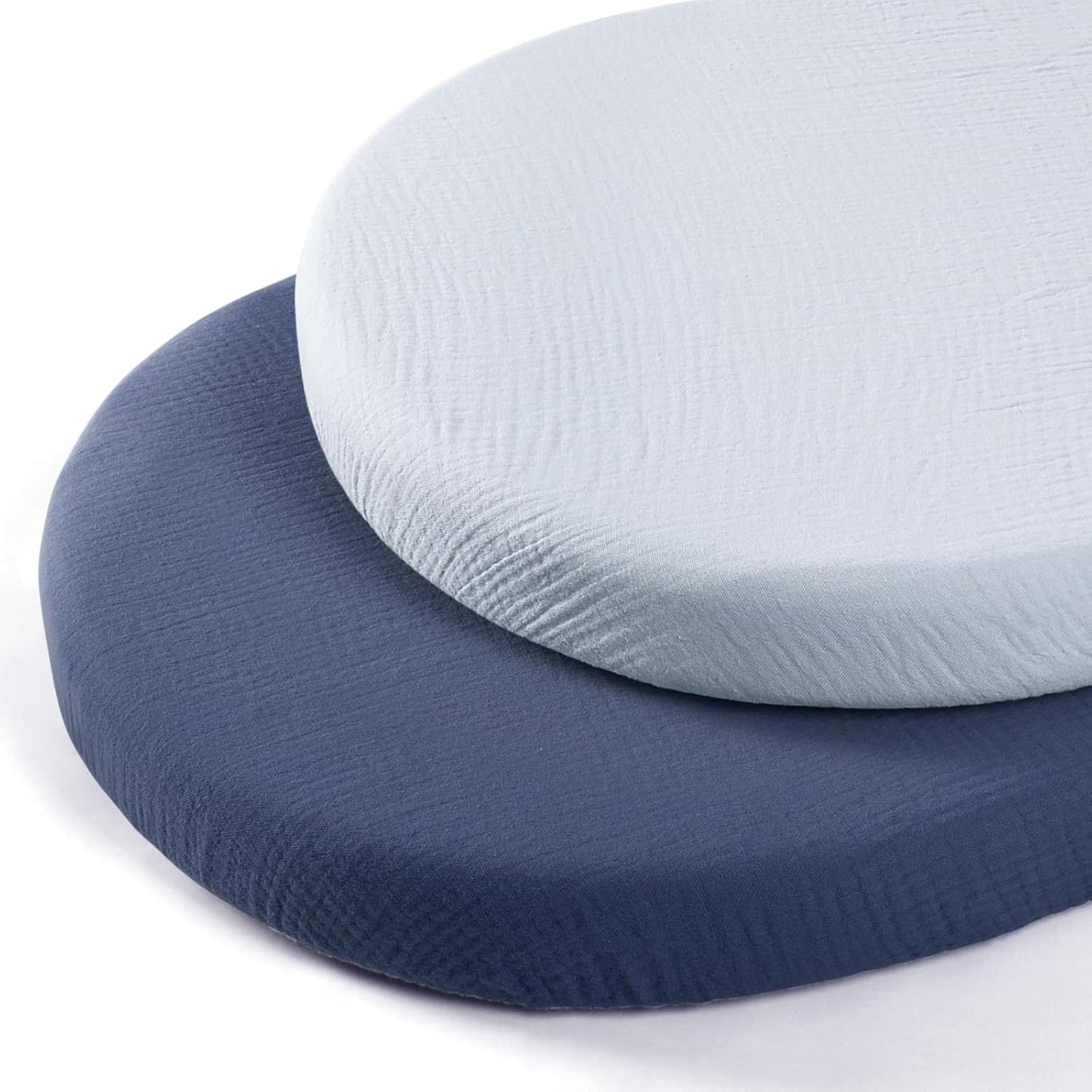 lulumoon Muslin Bassinet Sheets for Baby: Soft Bedside Sleeper Bassinet Fitted Sheets for Boys and Girls