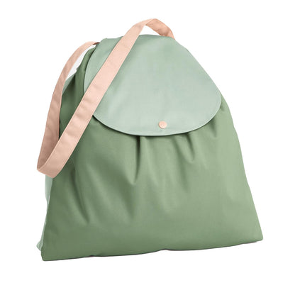 Esembly Day Bag – Reusable Wet and Dry Bag Made From Recycled Fabric With Dual Waterproof Compartments for Cloth Diapers, Swimsuits, Toiletries, and Snacks - Verdant Gingham