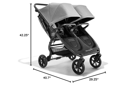 Baby Jogger City Mini GT3 All Terrain Baby Stroller with Forever Air Rubber Tires, All Wheel Suspension, Lightweight Stroller with Magnetic Buckle, No-Rethread Harness, and Foot Brake, Frosted Ivory