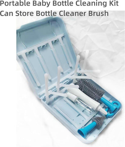 Travel Bottle Drying Rack Space Saving,Foldable Bottle Drying Rack with 16 Ribs,Portable Baby Bottle Drying Rack for Bottles,Breast Pumps and Other Feeding Accessories,Widely Used Daily Basis