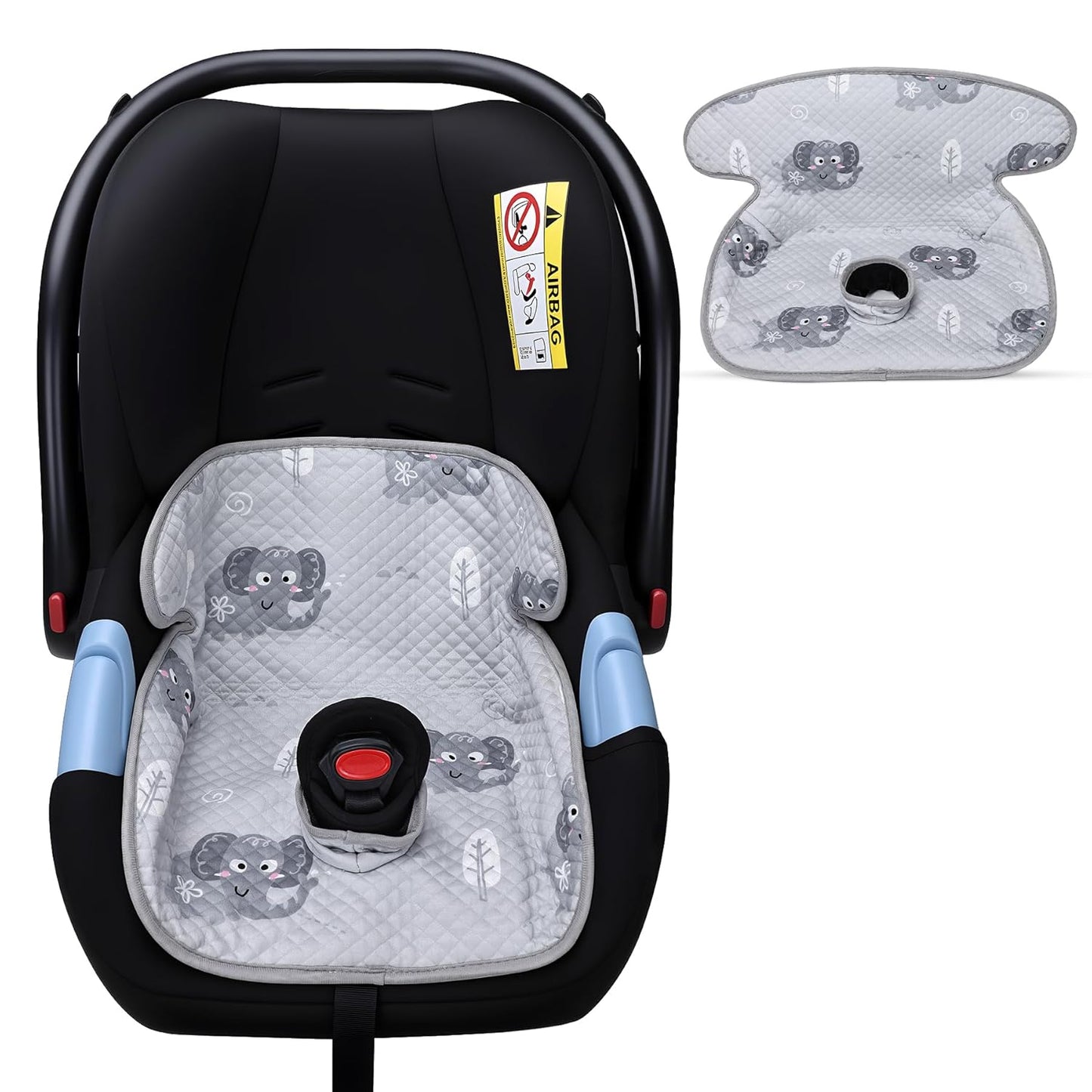 Piddle Pad Car Seat Liner, Waterproof Soft Car Seat Protector for Potty Training, Travel-Friendly Baby Toddler Carseat Cover, Machine Washable Liner for Spills, Potty Accidents (Blue, 2PC)