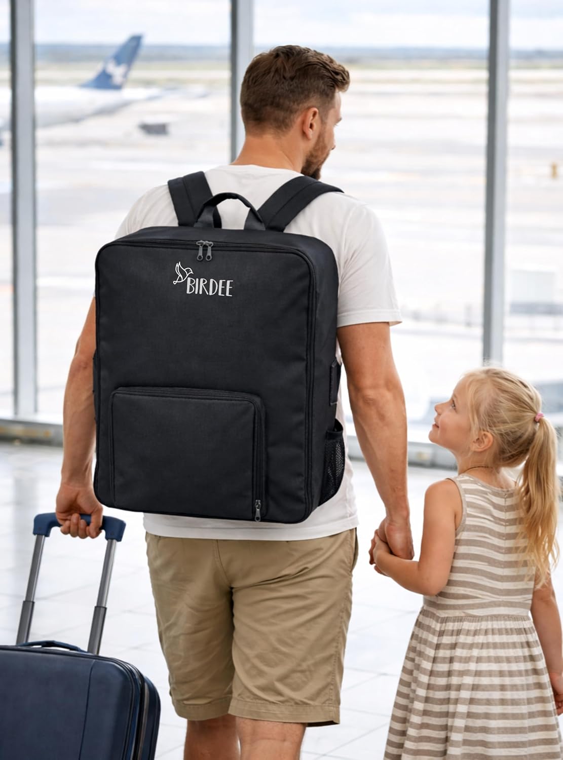 Birdee Stroller Travel Bag Designed For UPPAbaby MINU V2 and MINU - Stroller Gate Check Bag - Backpack For Airplane Travel