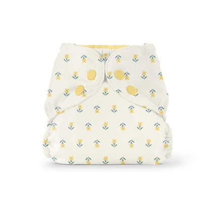 Esembly Cloth Diaper Cover - Reusable Swim Diaper, Waterproof, Breathable - Adjustable Outer Layer Over Absorbent Inner for Blowout Protection - Sea Glass, Size 2 (18-35lbs)
