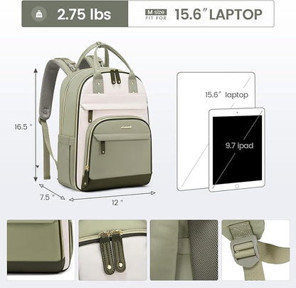 LOVEVOOK Diaper Bag Backpack, Baby Bag with Changing Pad, Large Diaper Backpack Boy Girl, Waterproof Baby Registry Bag for Mom Dad with Stroller Buckles, Light Green-beige-olive Green