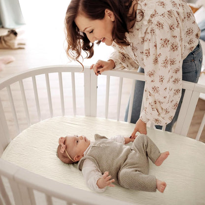 lulumoon Muslin Bassinet Sheets for Baby: Soft Bedside Sleeper Bassinet Fitted Sheets for Boys and Girls