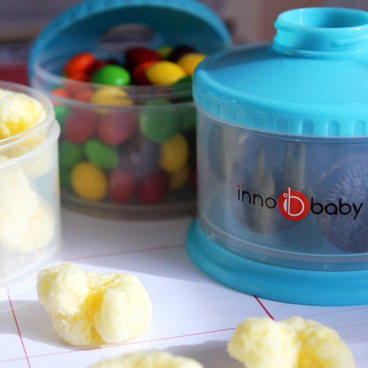 Innobaby Packin' Smart Stackable and Portable Storage System for Formula, Liquid, Baby Snacks and More. 3 Stackable Cups in Strawberry. BPA Free., 12 Ounce