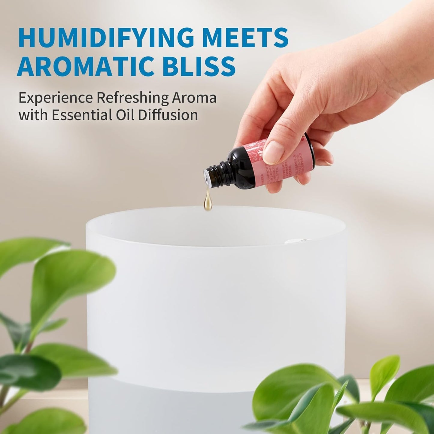 Clarston 2L Cool Mist Humidifier for Bedroom with 360° Adjustable Nozzle, High and Low Mist Levels, Ultra-Low Noise, Light-Off, No BPA, Auto Shut Off, Ideal Baby Humidifier with Easy Top Filling