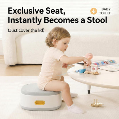 Toddler Toilet Potty Chair for Toddlers 1-7, Kids Potty Training Seat, 3-in-1 Potty Chair for kids Portable Removable Seat with Sturdy Step Stool, Standalone Potty Chair for Toddlers