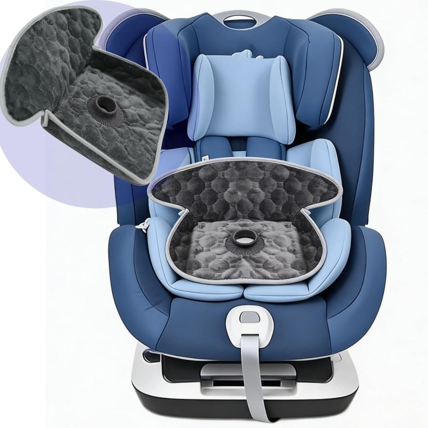 Piddle Pads for Strollers, High Chair, Seat Pad, Seat Protector Waterproof, Baby Potty Training Carseat Protector-Waterproof, Leak-Proof, Washable (Grey)