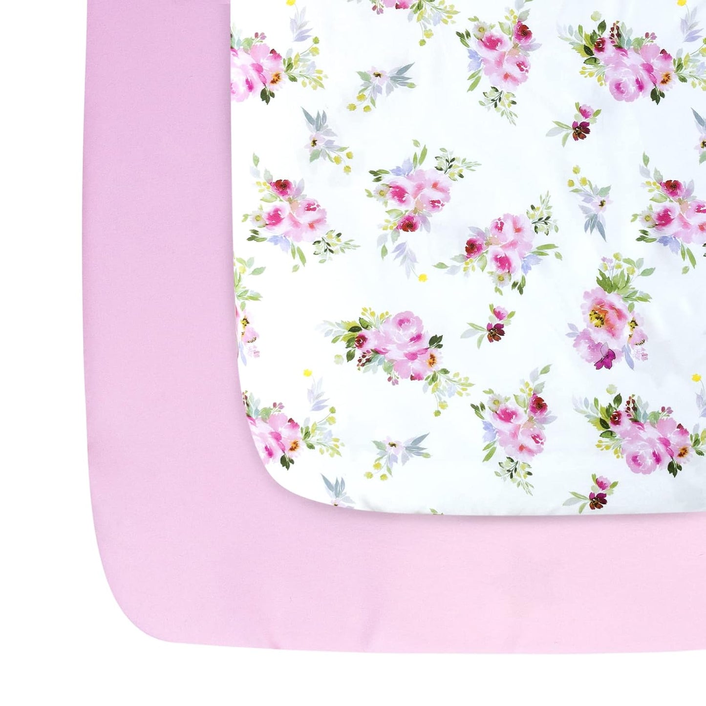 Pack and Play Sheets, 2 Pack Mini Crib Sheets, Stretchy Playard Fitted Sheet, Compatible with Graco Pack n Play, Soft and Breathable Material, Planet & Flower