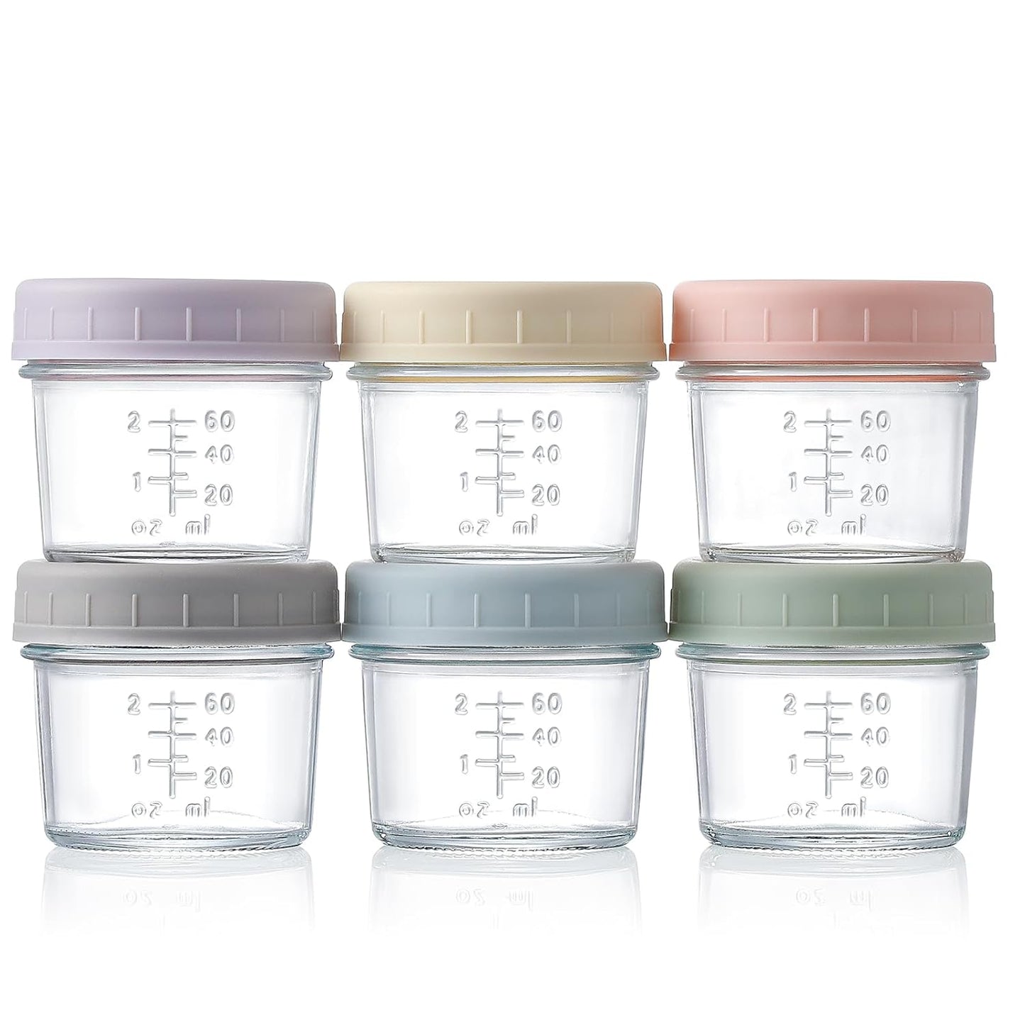 VITEVER 12 Pack Glass Baby Food Storage Containers - 8 oz Baby Food Storage Jars With Lids, Baby Food Maker, Microwave, Dishwasher & Freezer Safe