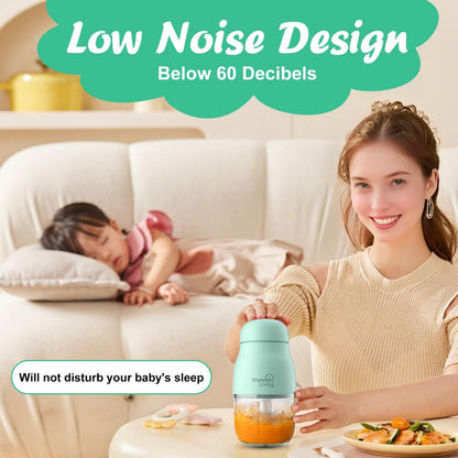 Baby Food Maker with Glass Cups & Freezer Tray, Compact Baby Processor for Smoothies, Hands-Free One-Touch, 230W Motor