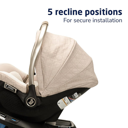 Maxi-Cosi Peri 180 Rotating Infant Car Seat, Baby Car Seat Rotating Carseat, Swivel Car Seat, Onyx Wonder