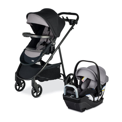 Britax Brook+ Modular Baby Stroller, Ultra-Lightweight Infant and Toddler Stroller with SafeWash Insert and 4 Ways to Stroll, Graphite Onyx
